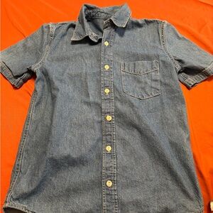 GAP Blue Denim Button-Up Shirt